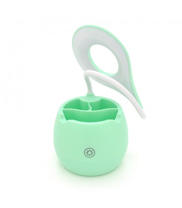 Гнучка настільна лампа-органайзер SST-813, 3 режими, 4,2V 300mAh. microUSB, 3 години роботи, 42см, 200гр, GREEN, Box