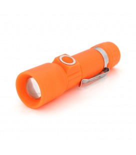 Фонарь ручной POWERMASTER MX-616S, 1LED Cree Q5, 10W, 3 режима, ZOOM, 18650/2400 встроенный, Mix color, IP44, USB, 113х29х25мм, 