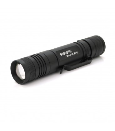 Ліхтар ручний BAILONG BL-516-XPE, 1LED Cree XPE, 10W, 3 режими, ZOOM, 18650 немає в комплекті, Black, IP44, СЗУ, 128х26х26мм, BO