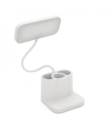 Гнучка настільна лампа BKL-L7 з органайзером, 3 режими (білий+теплий білий), сенсорне включення, вбудований акум 500mAh, 15х6 см