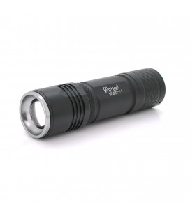 Фонарь ручной Watton WT-313, 1LED Cree T6, 3W, 5 режимов, ZOOM, 18650/2800mah (переходник3*AAA), Black, IP44, СЗУ, 120х33х33мм, 