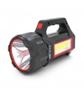 Ліхтар пошуковий Pahther PT-8895, 1LED+COB T6, 10W, 3+2+2 режими, 3600mah, Black, IP40, USB кабель+Solar, 200х95х130мм, BOX