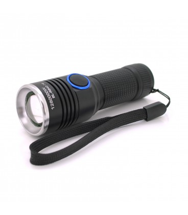 Ліхтарик ручний Bailong R-842, CREE T6, Zoom, 3 режими, алюміній, акум 14500, USB кабель, 126х30х24, BOX