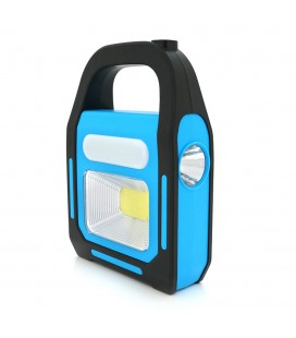 Переносний ліхтар ORION OR-9707B+Solar, COB+SMD LED, 3 режими роботи, заряд від 5V, USB вихід, батарея 2*18650, Box