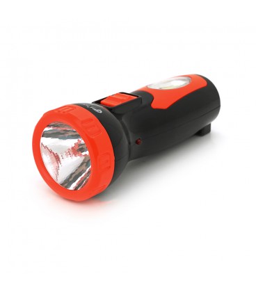Фонарик ручной POWERMASTER BEJ-8866, 2 режим, встроенный аккум,1 led+COB, IP40, заряд 220V, 130х50х40 Blister