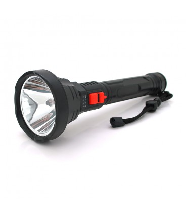 Ліхтар ручний Bailong BL-826, 1LED, OSL LED, 3W, 3 режими, вбудований АКБ/2000mah, Black, IP44, кабель USB-micro, 260х82х36мм, B