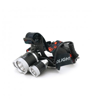 Ліхтарик RJ-3000-T6, Cree XML-T, 4 реж., водостійкий, ударостійкий, 2x18650 ак-тор, АЗУ, СЗУ, BOX