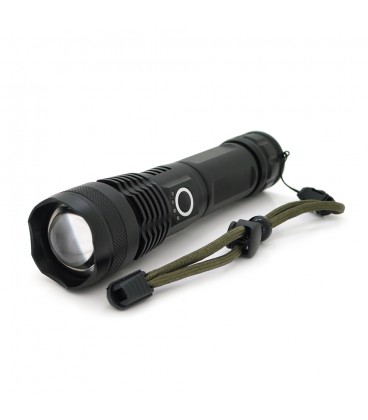 Ліхтар ручний Voltronic KY-P50X80, 1LED Cree XHP50.2, 19W, 5 режими, ZOOM,18650/6800mah/3xААА, Black, IP40, кабель USB-micro, 16