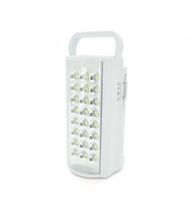 Ліхтар переносний ALMINA DL-2424LED, 2 режими (16+8Led), вбудований аккум, корпус пластмас, кабель 220В, Mix color, Box