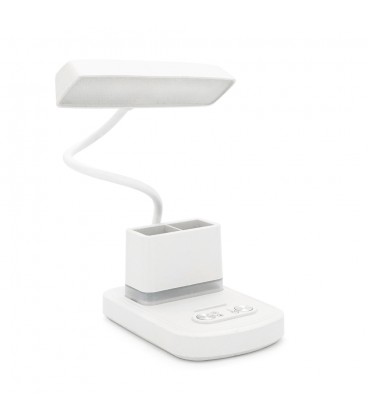 Гибкая настольная лампа BKL-L9 с органайзером, 3+ 1режим (белый+теплый белый), сенсорное включение, встроенный аккум 500mAh,17х4
