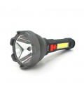 Ліхтар ручний LANTERNA ZJ-05, 1W Led CreeXPE+COB, 3+1 режим, вбудований аккум, корпус міцний пластмас, індикатор, USB кабель, IP