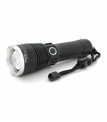 Фонарь ручной Bailong BL-A75-P90, 1LED Cree XHP50.2, 19W, 5 режима, ZOOM,26650 /6800mah/3xААА, Black, IP40, кабель USB- micro, 1