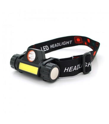 Налобний ліхтарик CATA CT-9120,1 led 3W, 1 Led Cob, 2 режими, корпус-пластик, водостійкий, ip44, магніт, живлення АКБ вбудований