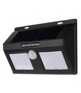 Уличный фонарь BL-1626A с датчиком движения и cолнечной панелью, крепление на стену 40LED, Black