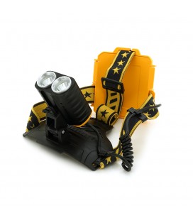 Налобний ліхтарик HPH-W647, 5W, 2*P50, 4 режими, корпус-пластик, водостійкий, ip44, живлення 2*18650, USB кабель, 6400K, BOX