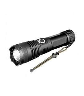 Ліхтар ручний Voltronic XHP50, 1LED Cree XHP50.2, 19W, 5 режими, ZOOM,26650/5000mah/3xААА, Black, IP40, кабель USB-micro, 170х40