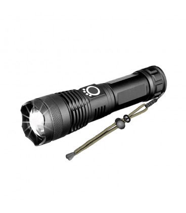 Фонарь ручной Voltronic XHP50, 1LED Cree XHP50.2, 19W, 5 режима, ZOOM,26650/5000mah /3xААА , Black, IP40, кабель USB-micro , 170