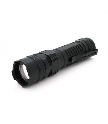 Ліхтар ручний POWERMASTER MS-811, 1LED Cree Q5, 10W, 3 режими, ZOOM, 18650/2400 вбудований, Black, IP44, microUSB, 121х29х25мм, 