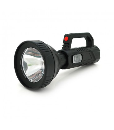 Ліхтар пошуковий POWERMASTER HY-788, 1LED T6, 10W, 3 режими, 2400mah, Black, IP40, USB кабель, 220х95х95мм, BOX