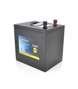 Акумуляторна батарея Vipow LiFePO4 12,8V 200Ah з вбудованою ВМS платою 100A (230*340*300)