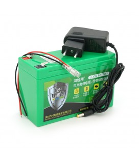 Аккумуляторна батарея літіева QiSuo 12 V 12A с елементами Li-ion 18650  (150X65X94)  вага 964 грамм + зарядний пристрій 12,6V 1A