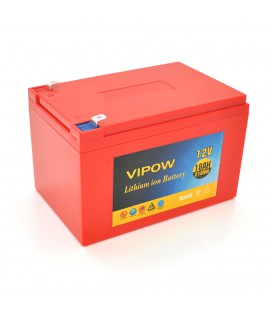 Акумуляторна батарея літієва Vipow 12 V 18Ah з елементами Li-ion 18650 з вбудованою ВМS платою, (3S9P) (151х99х99)мм