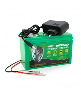 Акумуляторна батарея літієва 12 V 10A з елементами Li-ion 18650 (150X65X94) вага 840 грам + зарядний пристрій OEM