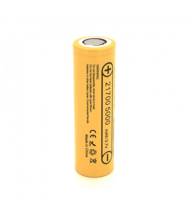 Аккумулятор 21700 Li-Ion LiitoKala Lii-50E, 5000mah (4700-5100mah, 15A, 3.7V (2.5-4.2V), Yellow, PVC BOX