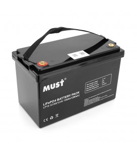 Акумуляторна батарея Must LiFePO4 LP15-12100 12,8V 100Ah, 1,28kWh, BMS50A@4S, 6000 cycles, 339x185x218, 12kg