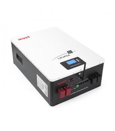 Акумуляторна батарея Must LiFePO4 LP16-48200 51.2V 200Ah, 10,24kWh, BMS100A@16S, CAN2.0/RS232/RS485, 6000 cycles, 625x442x250, 8