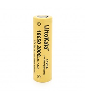 Акумулятор 18650 Li-Ion LiitoKala Lii-LT20A, 2000mah (1900-2000mah), 3.7V (2.75-4.2V), Yellow
