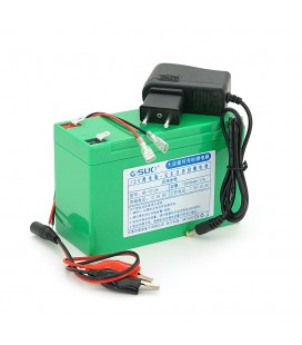 Акумуляторна батарея літієва QiSuo 12V 12A з елементами Li-ion 18650 (150X64,5X97,7) + зарядний пристрій 12,6V / 1A + крокодили