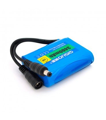 Аккумуляторная батарея литиевая QiSuo 12V 3.4A с элементами Li-ion LG 18650, DC5.5x2.1, (56x20x70mm)