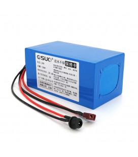Акумуляторна батарея літієва QiSuo 24V 12A з елементами Li-ion 18650, DC: 5.5x2.1мама + роз'єм T-2HQмама