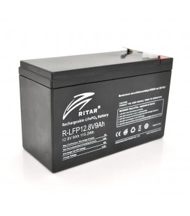 Акумуляторна батарея Ritar LiFePO4 12,8V 9Ah (115,2Wh) BMS4.5A@4S (150 x 65 x 95 (100), 0,98kg Q10
