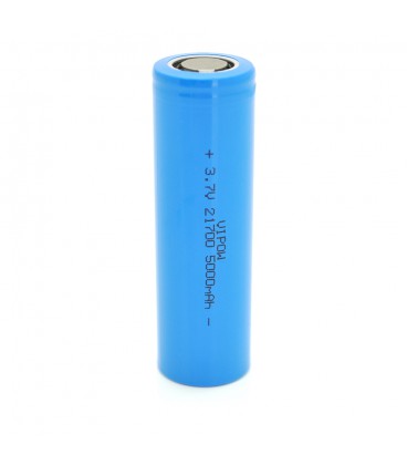 Аккумулятор 21700 Li-Ion Vipow ICR21700 FlatTop, 5000mAh, 3.7V, Blue Q50/500
