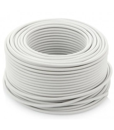 Кабель ПВС 3х1 Белый бухта 100 метров цена за бухту