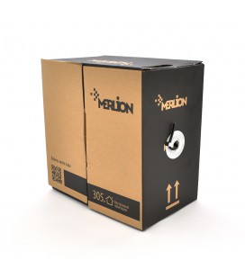 Кабель КНПЕ FTP-cat.6 (4*2*0.56), Merlion, (CCA), для зовн. робіт, 305м, Black, Corton BOX, Q2