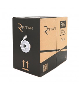 Кабель КПВ UTP 4*2*0.5 ССА cat 5E Ritar, (CCA), для внутр. работ, 305м, Grey , Corton BOX (350x350x420), Q2