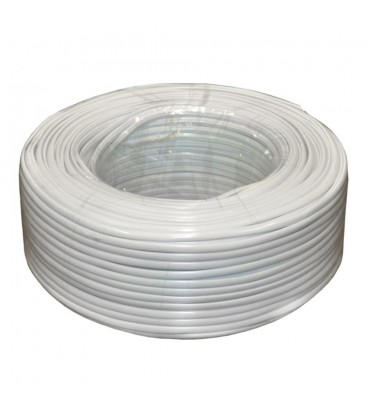 Кабель коаксіальний RITAR W100-F690BV, 1,02 мм.CCS, 112x0.12m CCA жовтий екран, 75 Ом, FPE, оболонка 6,91мм біла PVC, бухта 100м