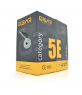 Кабель кручена пара GEAR UTP 4x2x0,51 Cat5E, CCA, для внутрішніх робіт, сірий,305m