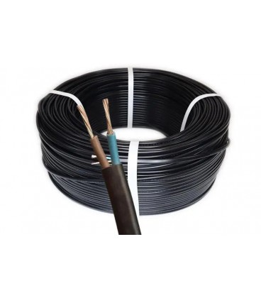 Кабель ШВВП 2х0,75 Черный бухта 100 метров цена за бухту