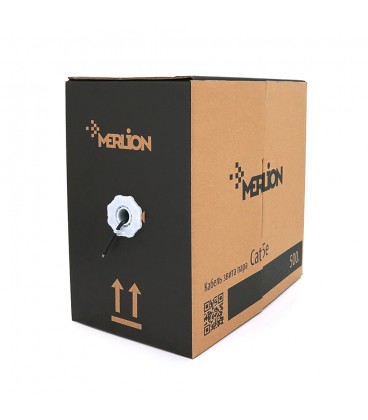 Кабель КНП UTP (2*2*0.5) 2p 24 AWG, Merlion, (CCA), ізоляція ПЕ, для зовн. робіт, 500м, Black, Corton BOX (300x380x280),Q2