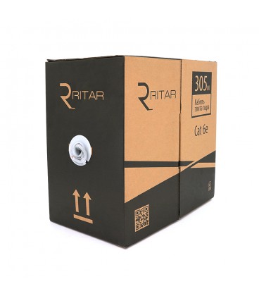 Кабель КВПЕ FTP-cat.6 (4 * 2 * 0.54), Ritar, (CU), для внутр. робіт, 305м, White, Corton BOX, Q2