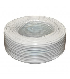 Кабель коаксіальний RITAR RG6U-48W 1CU, 1,02 мм.CU, 48x0.12m CCA жовтий екран, 75 Ом, FPE, оболонка 6,8мм біла PVC, бухта 100м Q