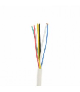 Сигнальный кабель 6х0,22мм б/э омедненный алюминий (ССА), 12 Ом, белый