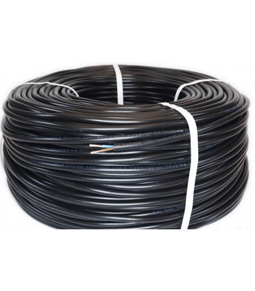 Кабель ПВС 2х2.5 чорний бухта 100 метрів ціна за бухту