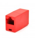 З'єднувач RJ45 8P8C мама/мама RJ45 для з'єднання кабелю, червоний, Q100