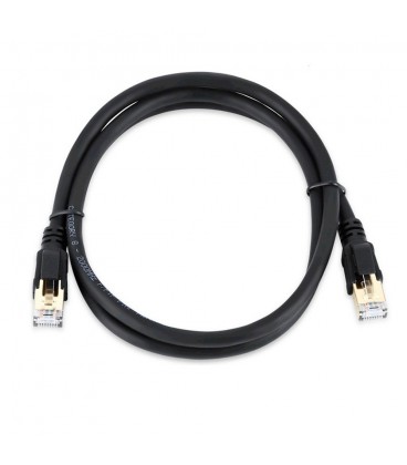 Патч-корд литой VEGGIEG, CCA, SSTP, RJ45, Cat.8, 2m, черный