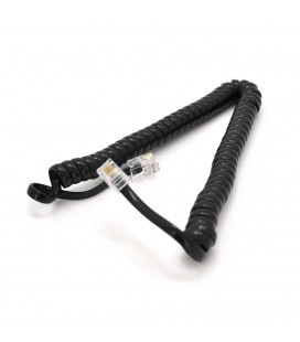 Патч-корд телефонный, RJ11, 2,0m, гофрированный, черный